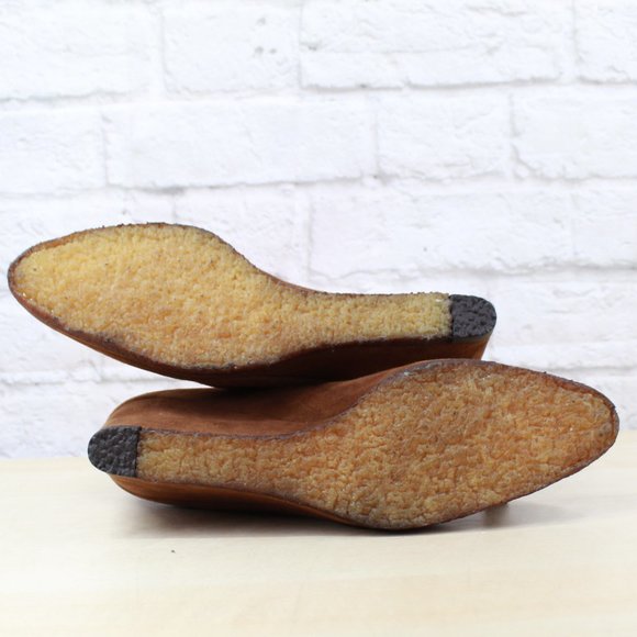 Stuart Weitzman Brown Suede Slip-on Wedge Casual Shoes Size 11 N - Picture 9 of 9
